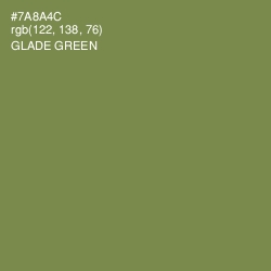 #7A8A4C - Glade Green Color Image